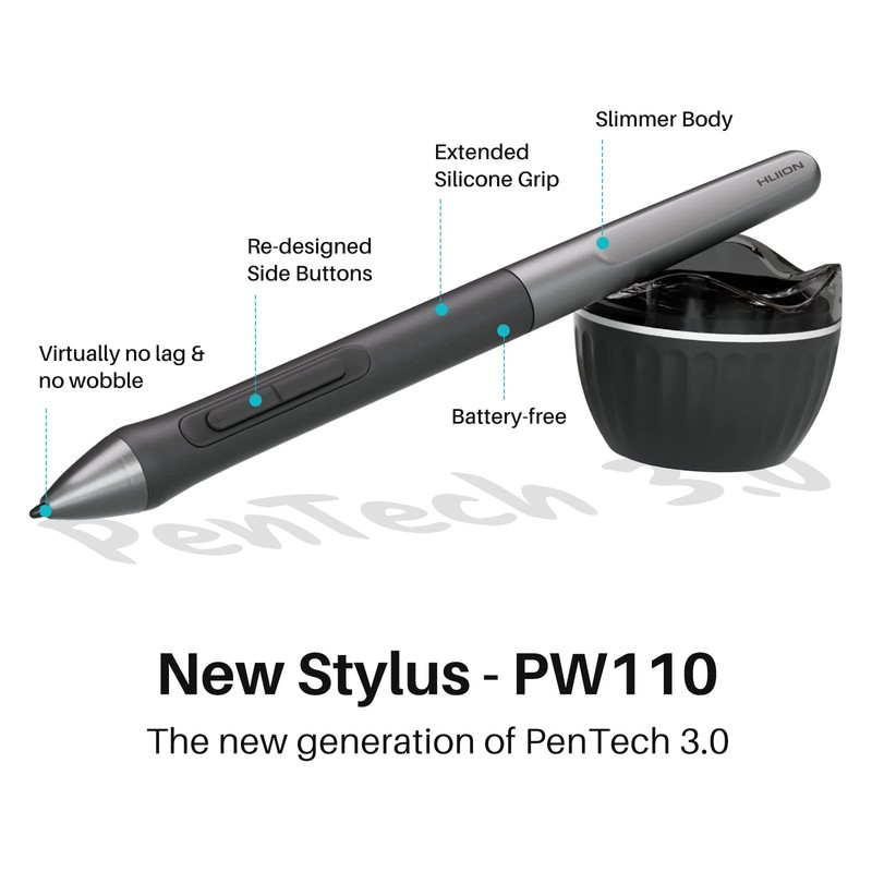 2023 HUION Inspiroy 2 Large Drawing Tablet, 10x6inch Art Tablet