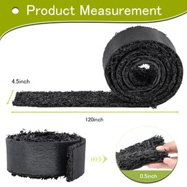Heelos Rubber Mulch for Landscaping,2 Rolls 120×4.5inch Black Rubber Mulch Mat Pathway Solution Recycled, Natural-Looking Permanent Garden Barrier Edging Border for Plants, Vegetables, and Flowers