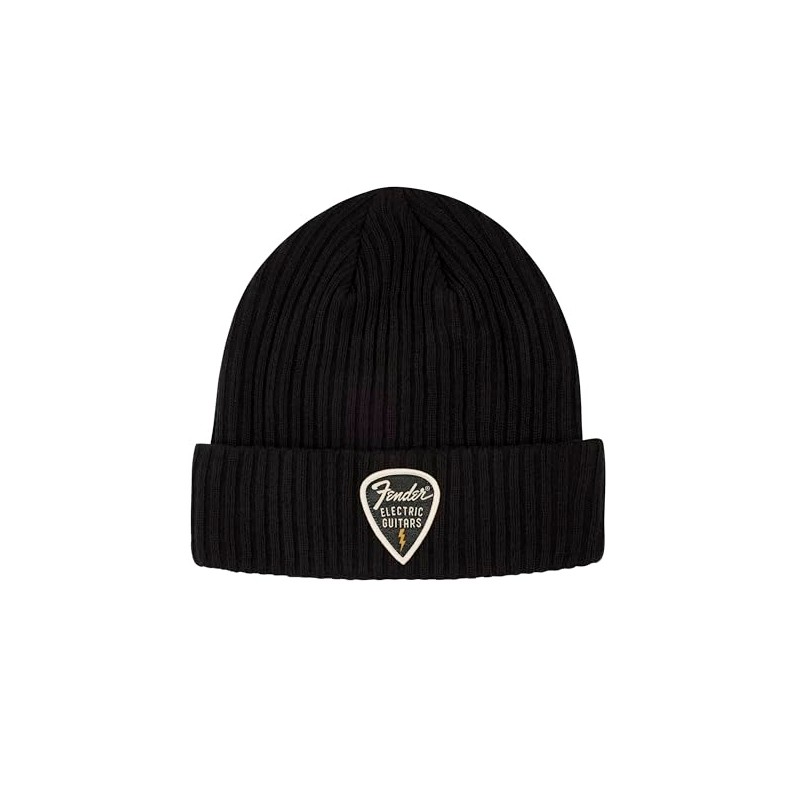 Fender Pick Patch Ribbed Beanie - Headpiece, black