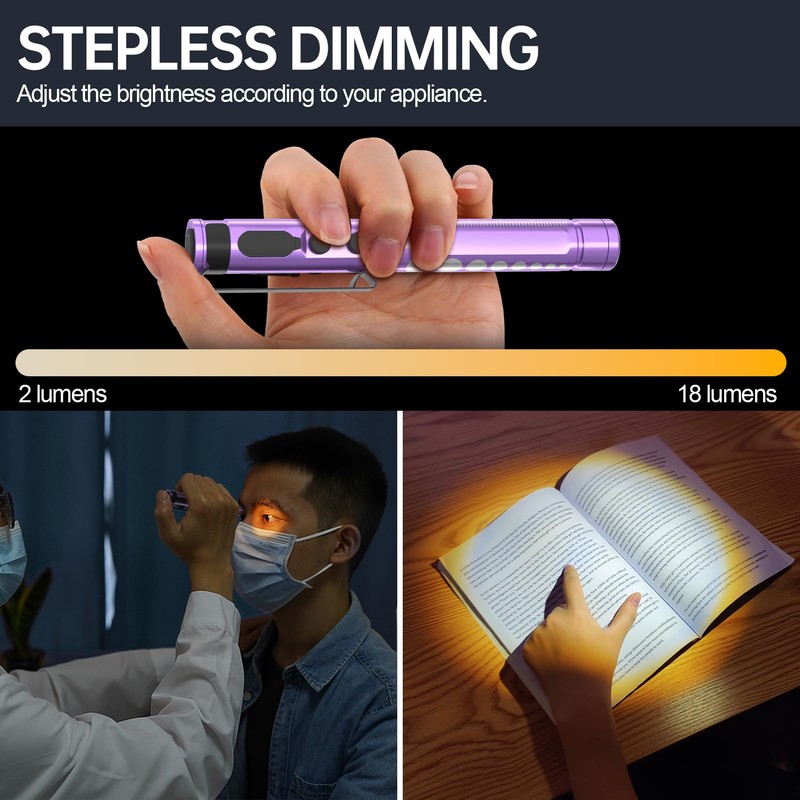 RISEMART Rechargeable Pen Light for Nurses LED Medical PenLight