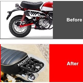 CNC Rear Seat Top Tail Rack Luggage Storage Cargo Holder Plate Compatible for Monkey 125 2018-2024 (Red)