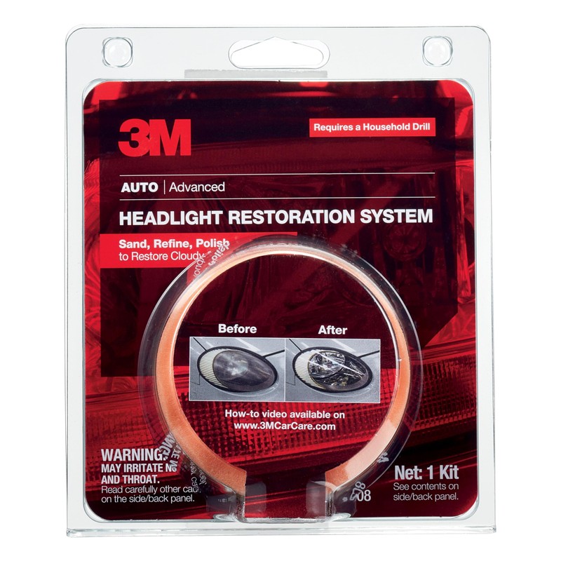 3M Headlight Lens Restoration System, 39008, 1 Kit