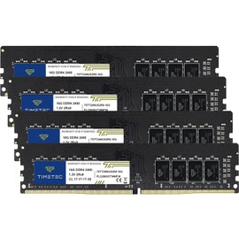 Timetec 64GB KIT(2x16GB) DDR4 2400MHz PC4-19200 Non-ECC Unbuffered 1.2V CL17 2Rx8 Dual Rank 288 Pin UDIMM Desktop PC Computer Memory RAM Module Upgrade (64GB KIT(4x16GB))