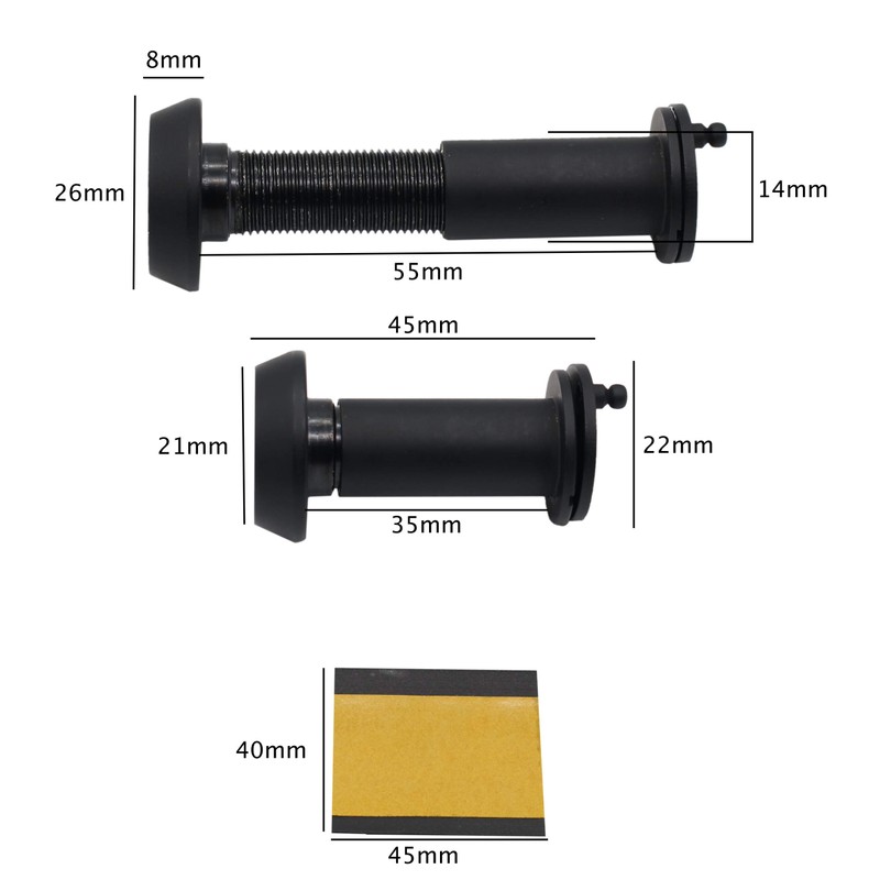 Door Viewer Black Peepholes or Peek Holes Chubb Security 8V001
