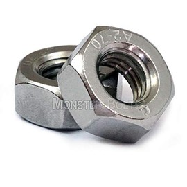 MonsterBolts - #10-32 Hex Nuts, Stainless Steel, 10 Pack
