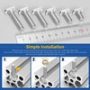 Glarks 120pcs M8 T Slot Drop-in Bolt with Hexagon Flange