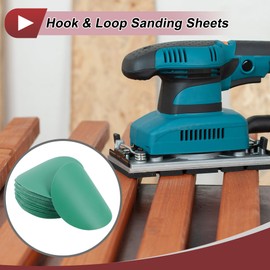 HEROFFIX 5" Green Film Wet/Dry Hook & Loop Sanding Discs- 50 Pack No Hole Aluminum Oxide Abrasive for Orbital DA sanding Load Resistant Waterproof Clog-Free-800 Grit