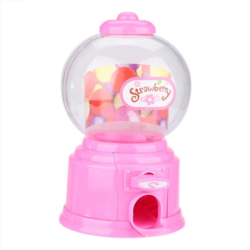Portable Children Candy Machine Plastic Mini Gumballs Dispenser Kids Kindergarten