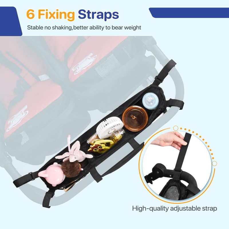 ZZM Double Stroller Organizer for Bob Duallie and Baby Jogger