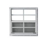 Shed Window 16x16 White - Vertical Slider with Tempered Glass