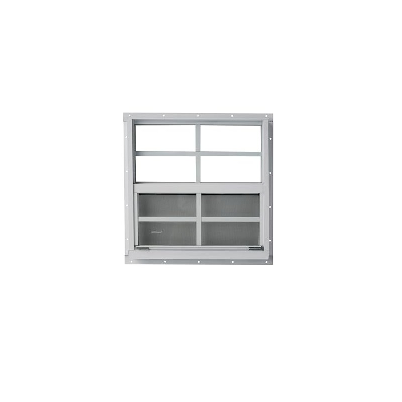 Shed Window 16x16 White - Vertical Slider with Tempered Glass