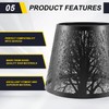 Aswalling Small Lamp Shade, Metal Lampshade with Pattern of Trees