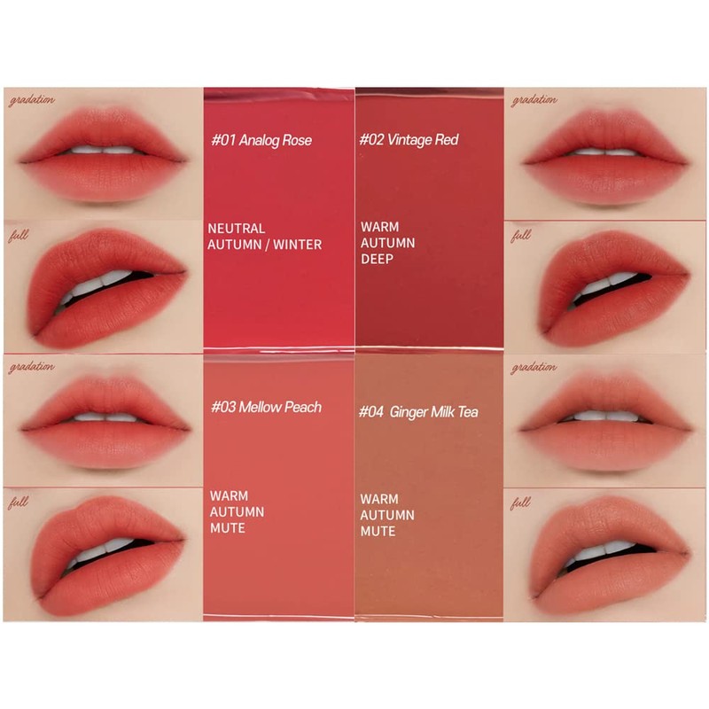 ETUDE Fixing Tint, Mellow Peach (Warm/Autumn), Lip Tint, Lipstick, 0.1
