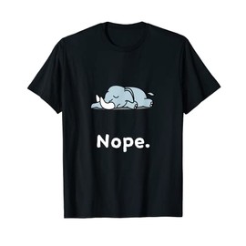 Nope Elephant Elephants Nap Sleep Sleeping Pajama Nightgown T-Shirt