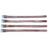 Genuine Leather Straps (4 Pack),Leather Cinch Straps, Multipurpose Quality Hook