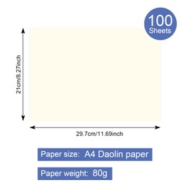 A4 Paper, 100 Sheets, 80 g/m² - Copy Paper and Printer Paper for DIY Projects, Drawing Paper, Sketching, Printing and Copying, Craft Card, Creative Crafts, Coloured Paper (Cream White)