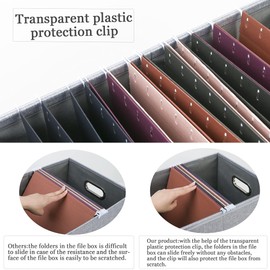 2 Pack File Storage Organizer - Portable Filing Box with Lid, Fits Letter/Legal Size, Gray