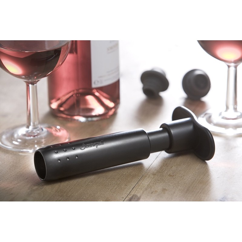 Screwpull Plastic Wine Pump with 3 Stoppers