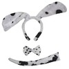 Petitebella Long Ear Dog Headband Bowtie Tail 3pc Free Size