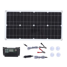 Solar Panel Kit, 250W 12/24V Monocrystalline Solar Panel Starter Kit with 10A Controller Dual USB Ports Battery Maintainer Solar Battery for RV Car Boat