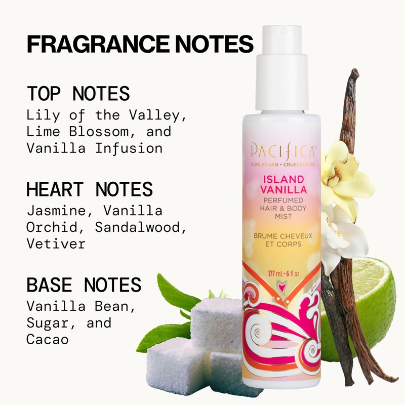 Pacifica Island Vanilla Hair Mist Perfume and Full Body Spray