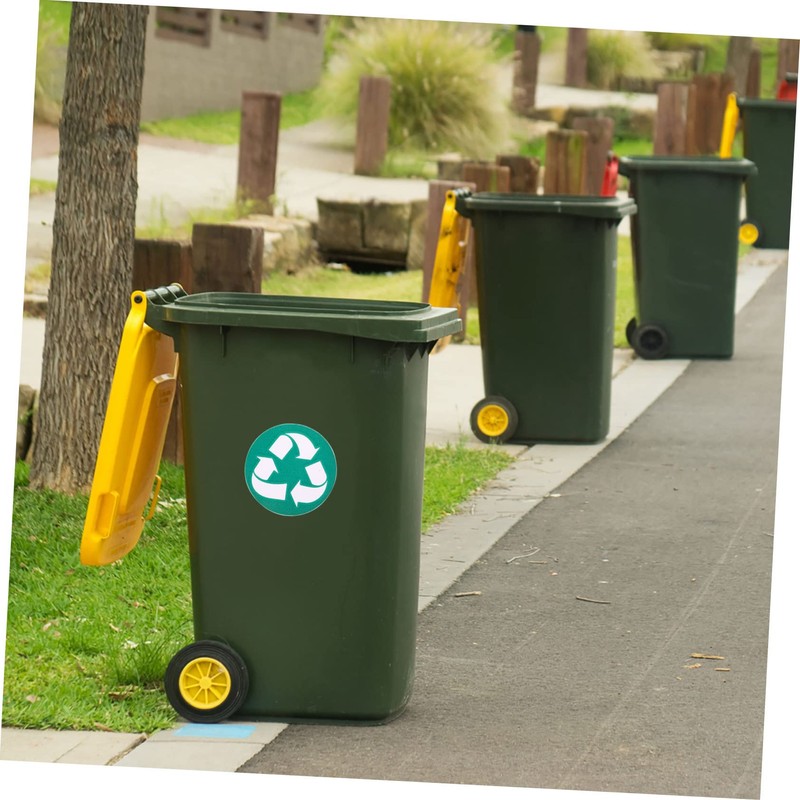 WOONEKY 6Pcs Recycle Stickers for Trash Can Garbage Classification Sign