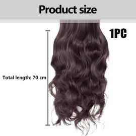 Dark Brown Wig, Long Brown Wigs For Women, Brown Curly Wig 28 Inch/70 cm Charming Curly Full Hair Synthetic Long Wigs For Women Girls Cosplay Daily Party Use (Dark Brown)