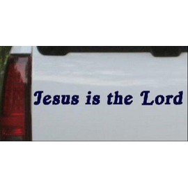 Navy 18in X 1.8in -- Jesus Is The Lord Christian Car Window Wall Laptop Decal Sticker