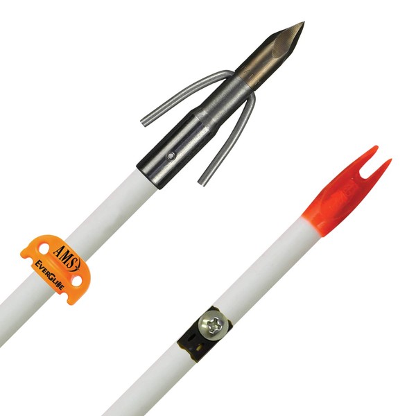 AMS Bowfishing Fiberglass Arrow-White w/Chaos FX Point & AMS EverGlide