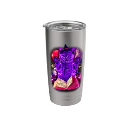Purple Witch Cat Spell Book Stainless Steel Insulated Tumbler