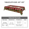juniissl Christmas Snowman Rectangle Tablecloth Washable 60x90 Inch Table Cover