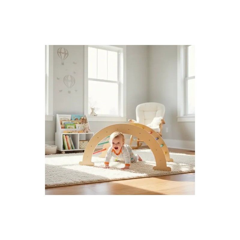 Arco Pikler De Madera Gimnasio Para Bebés Método Montessori