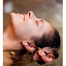 MJust Titanium Earrings for Sensitive Ears 20G Titanium Stud Earrings and Hoop Earrings Ball Opal Cubic Zirconia G23 Pure Titanium Cartilage Earrings Hypoallergenic Flat Back Earrings (Rose Gold)