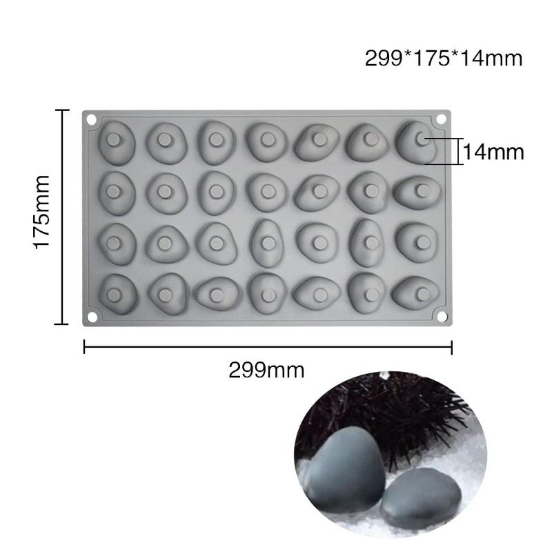 mostsom Silicone Molds Stone Shape, Non-Stick Food Grade Silicone Molds