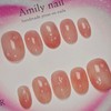  Peach [Handmade Nail Tip] Emily Nail - White Peach