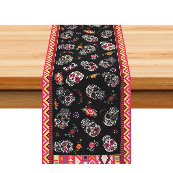 Dia De Los Muertos Table Runner, Day of The Dead