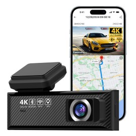 Miofive Smart GPS Dash Cam, 2160P UHD Car Dash Camera, Mini S Front Dash Cam with Wi-Fi 6, G-Sensor, Loop Recording & Parking Monitor – Speed Camera Alert (UK) – Car Speed Limit Warning System