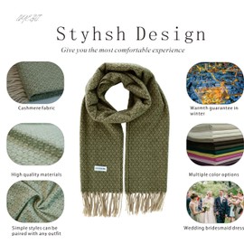 LVYEZHI Women's long plaid Scarf Chunky oversized Winter warm cashmere shawl Gift for women