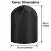 Waterproof BBQ Grill Cover, Black Oxford Fabric Outdoor Gas Grill