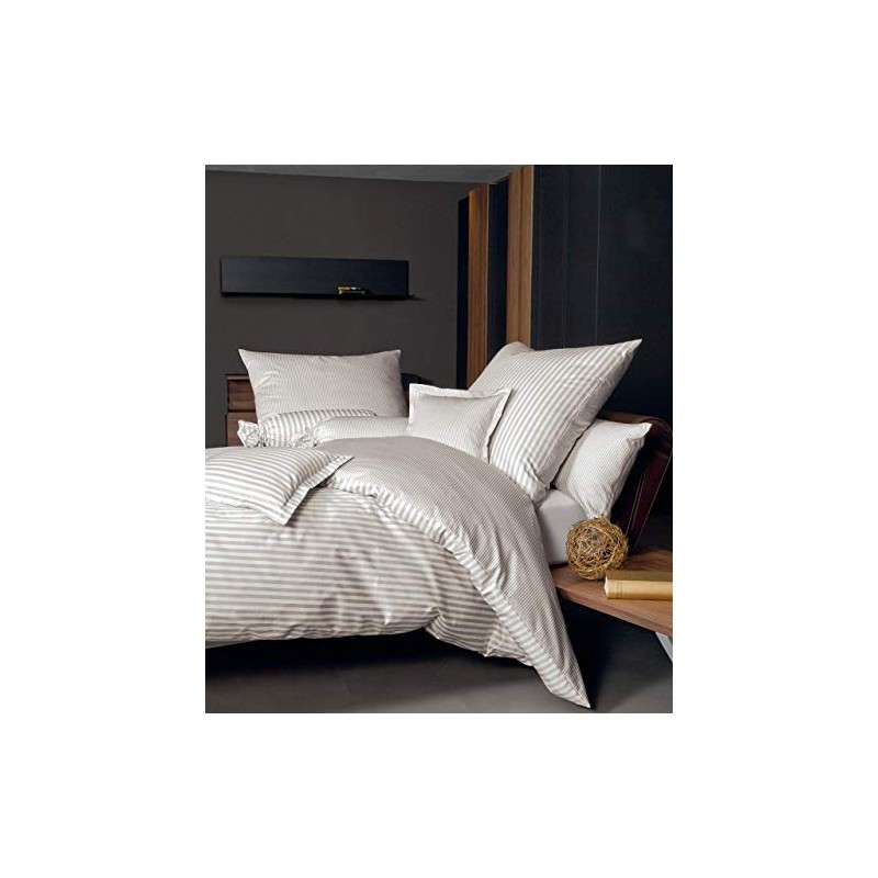 Janine 3912 Mako Silk Satin Reversible Bed Linen Modern Classic