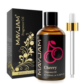 MAYJAM 100ML/3.38FL.OZ Cherry Fragrance Oils with Glass Dropper, Essential Oils for Diffusers for Home, Long Lasting Scented Oils for Diffusers Soap Candle Making