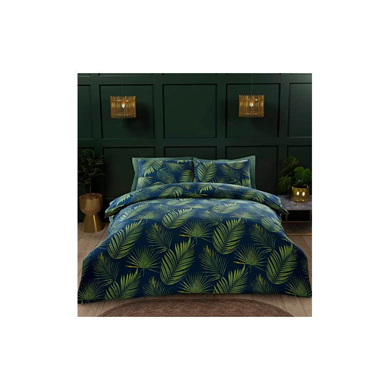 Rapport Home Microfibre Palma Tropical Leaves Duvet Cover Set Single