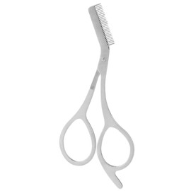 クシ付きマユハサミ 眉毛 ハサミ ステンレス 眉用はさみ 眉毛トリミング 眉のお手入れに 雑毛を刈り込む 男女兼用