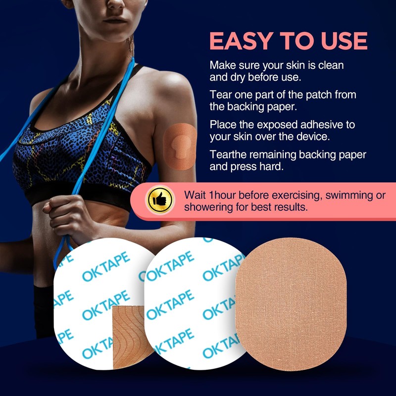 OK TAPE Adhesive Patches for MEDTRONIC Guardian and Other Sensor,