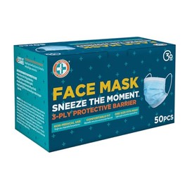 Be Smart Get Prepared - Máscara facial de 50 unidades, barrera protectora de 3 capas FSA