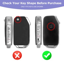 BA735 for Kia Key Fob Cover with Keychain Accessories 5-Button