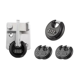 WULALACK Outdoor Combination Lock，4 Digit Discus Combination Padlock,Heavy Duty Combo Lock for Garage, Outdoor Fence, Shed, Storage Unit, Trailer, 6 Pack