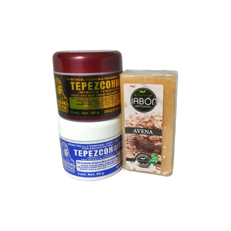 2 Crema De Tepezcohuite Noche Y Día 60gr Jabón Tepezcohuite