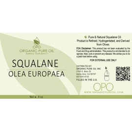 Squalane Oil - 8 oz - 100% Pure, Natural, Plant-Derived, Non GMO, Refined, Squalene Alternative from Olive - Hydrating & Moisturizing Carrier Oil - Perfect for Skin Hair Body Face - Packaging May Vary