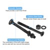 uxcell M10 x 70mm Carriage Bolt Kit, 12 Set Round